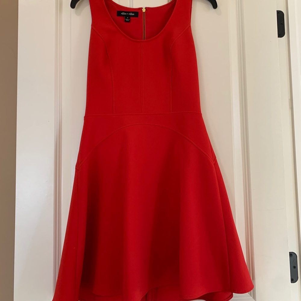 Red cocktail dress